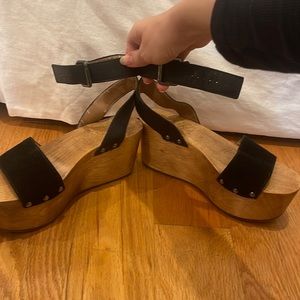 Kelsi Dagger Brooklyn Wooden & Suede Platform Sandals